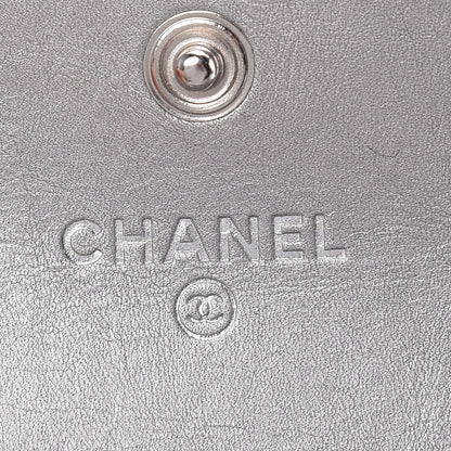 Chanel Metallic Calfskin Quilted Palette Card Holder Silver 13 of 18