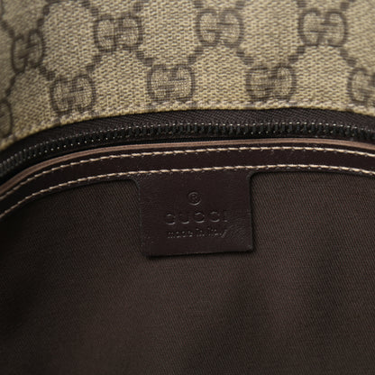 Gucci GG Supreme Monogram Large Zippered Shopping Tote Brown 6 of 10