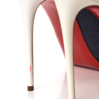 Christian Louboutin Denim Private Number 120 Pumps 36.5 Blue White 11 of 14