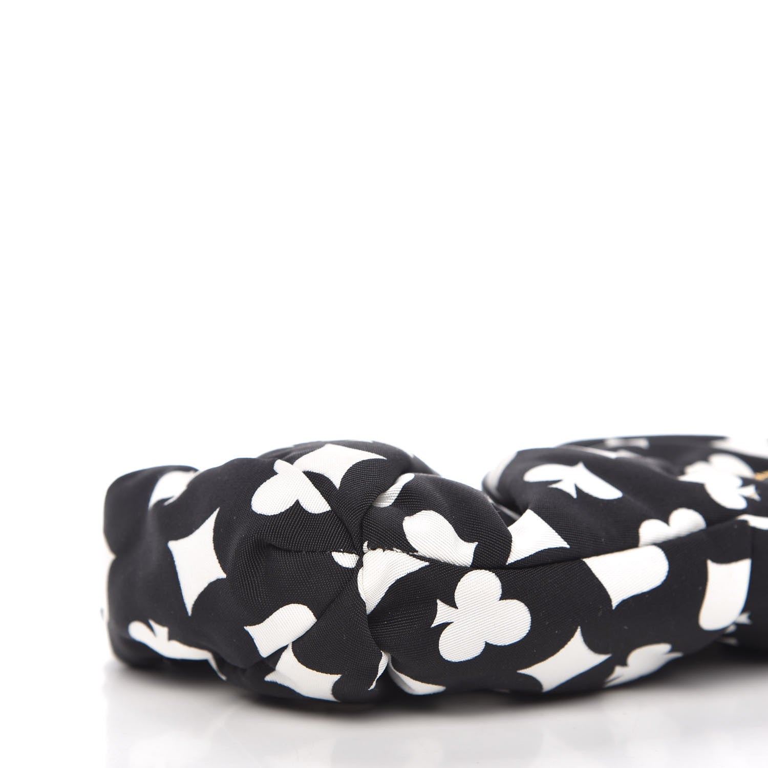 Miu Miu Faille Playing Card Print Clutch Black Black White 6 of 9