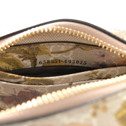 Gucci GG Supreme Monogram Water Flora Web Mini Ophidia Half Moon Hobo Beige White Multicolor 7 of 10