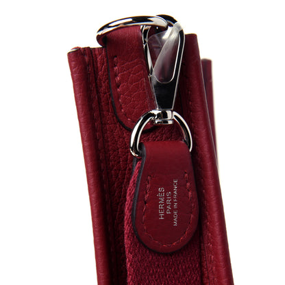Hermes Taurillon Clemence Evelyne TPM Rouge Grenat 5 of 5