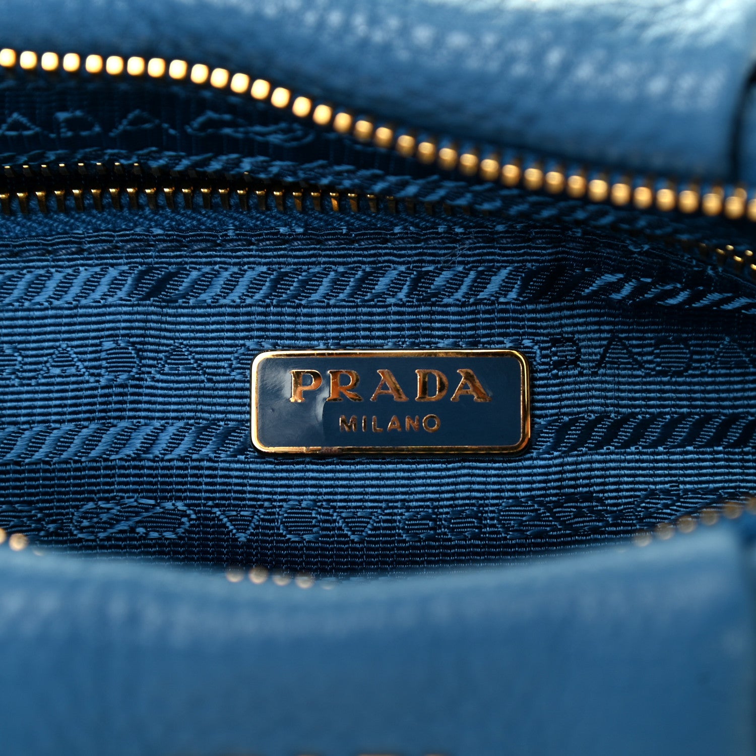 Prada Vitello Daino Wristlet Cobalto 6 of 8