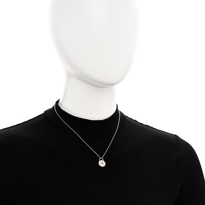 Tiffany 18K Rose Gold Diamond Lock Pendant Necklace 2 of 5