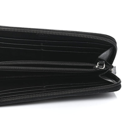 Prada Saffiano Triangle Zip Around Wallet Black 4 of 4