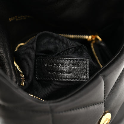 Saint Laurent Lambskin Quilted Toy Loulou Puffer Monogram Chain Satchel Black 8 of 11