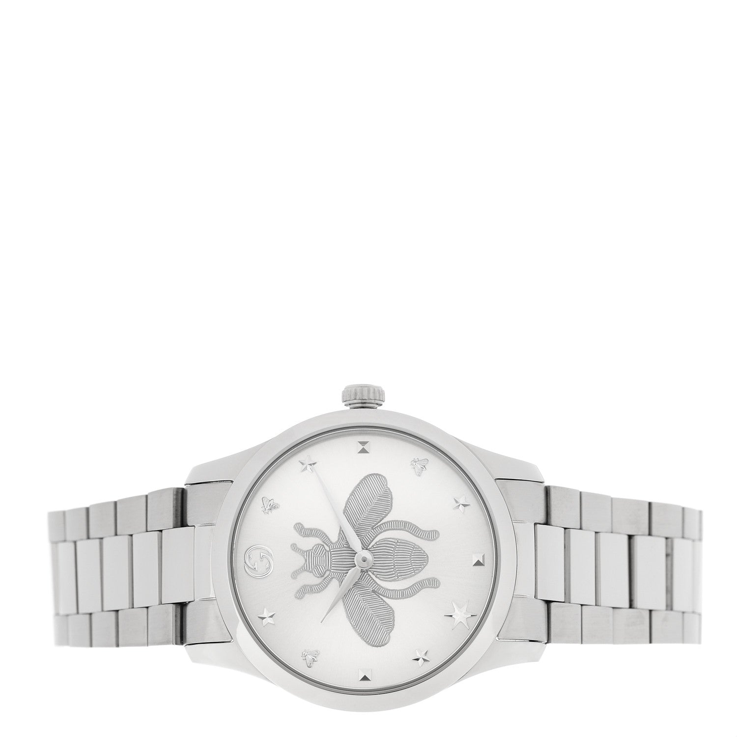 Gucci Stainless Steel 38mm G-Timeless Bee Quartz Watch 2 of 4