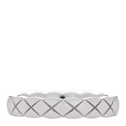 Chanel 18K White Gold Mini Coco Crush Ring 45 3.25 1 of 5