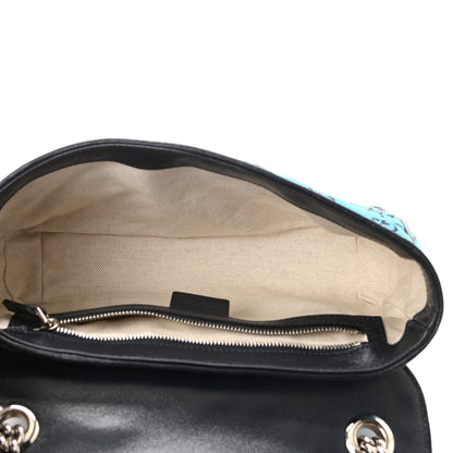 Gucci Monogram Multicolor Matelasse Diagonal Small GG Marmont Shoulder Bag Light Blue 5 of 10