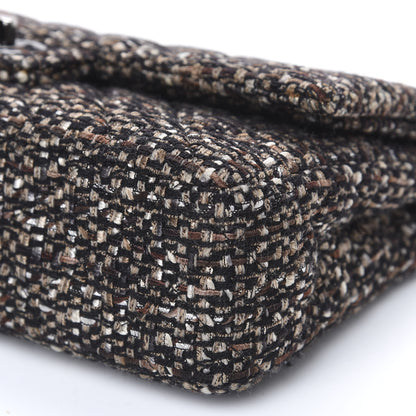 Chanel Tweed Quilted Medium Double Flap Brown 9 of 12
