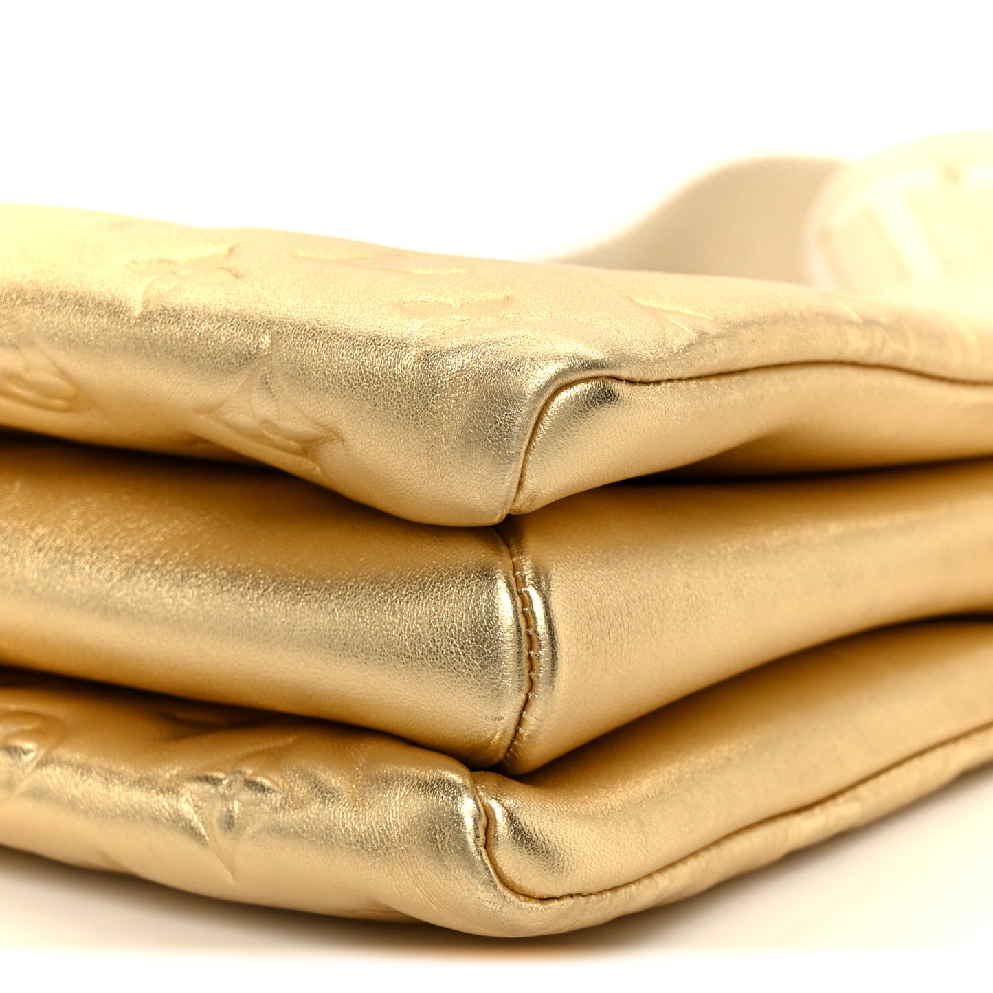 Lambskin Embossed Monogram Coussin PM Gold