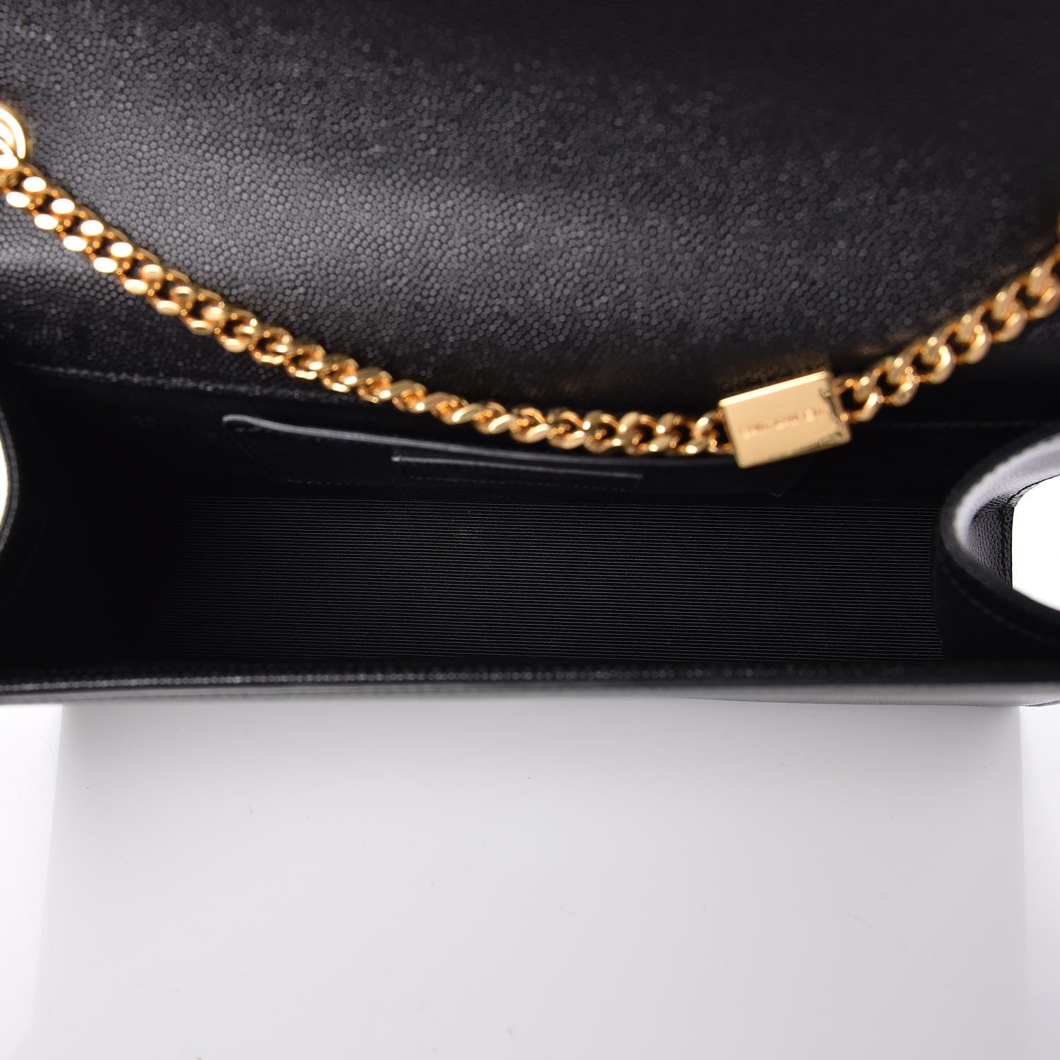 Saint Laurent Grain De Poudre Medium Classic Monogram Kate Satchel Black 5 of 6