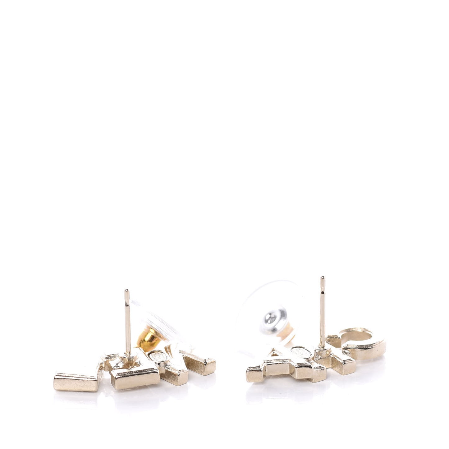 Crystal Pearl Signature Stud Earrings Gold