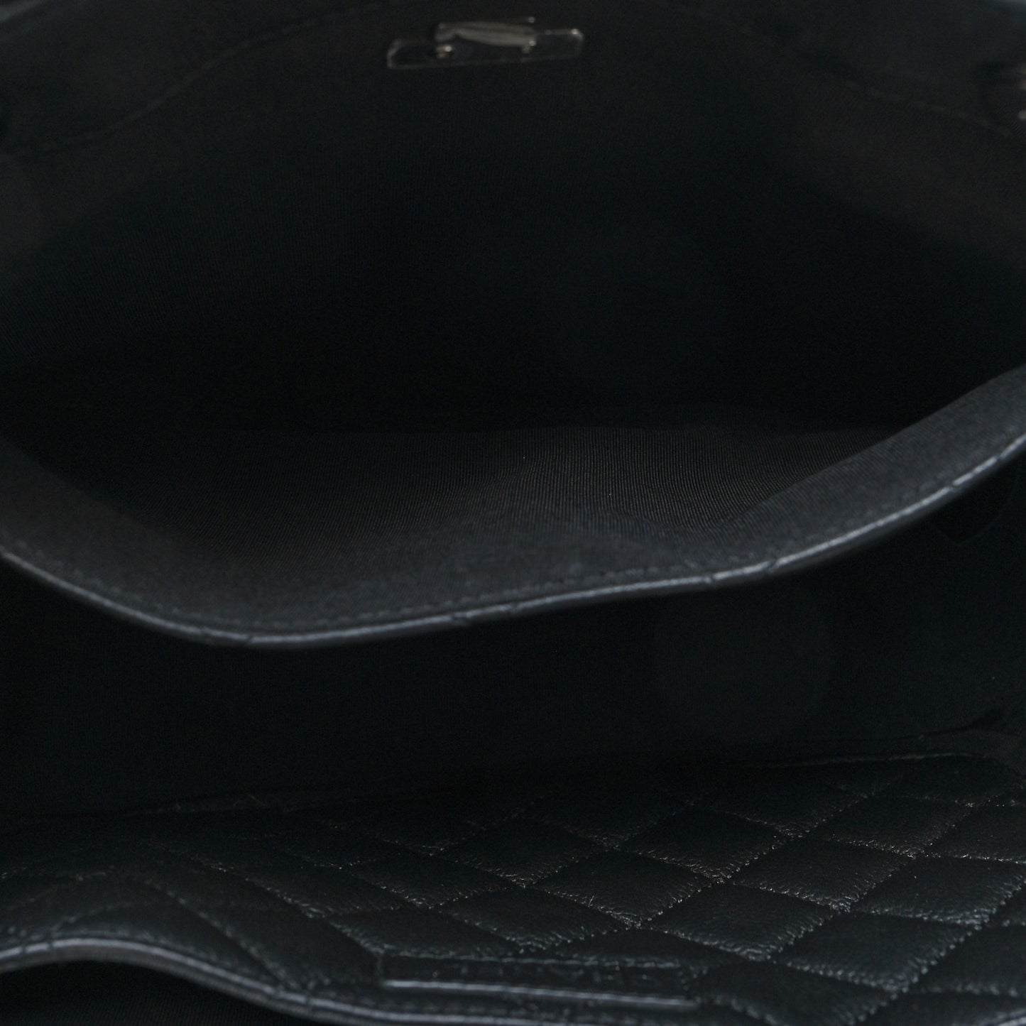 Caviar Quilted Small CC Box Shopping Tote Black