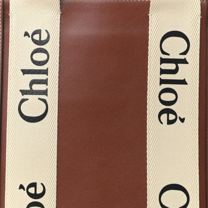 Chloe Calfskin Medium Woody Ribbon Tote Sepia Brown 8 of 13
