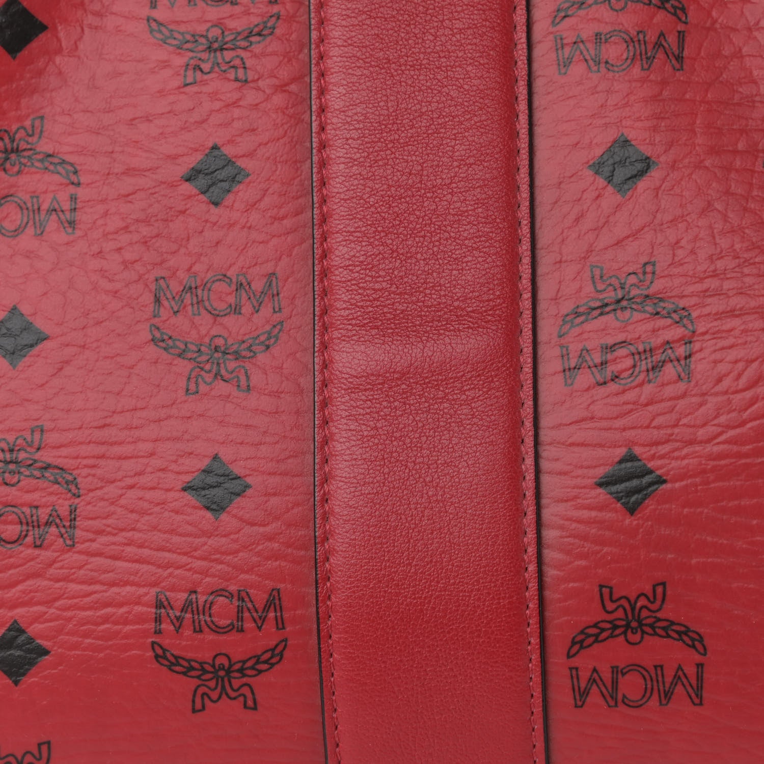 MCM Visetos Large Liz Reversible Shopper Tote Ruby Red 15 of 15