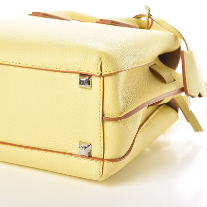 MCM Grained Calfskin Mini Milla Tote Custard Yellow 6 of 8