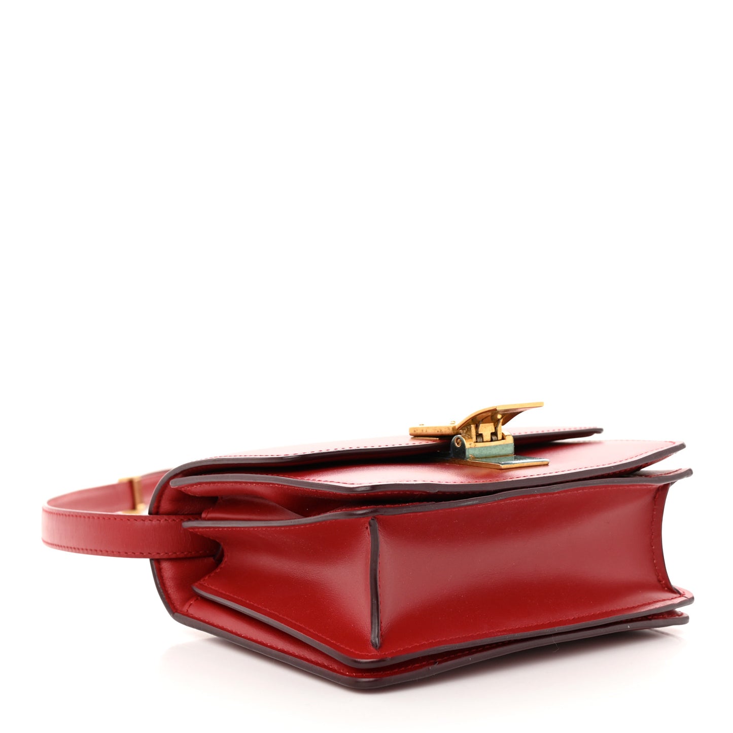 Smooth Calfskin Small Classic Box Flap Bag Red