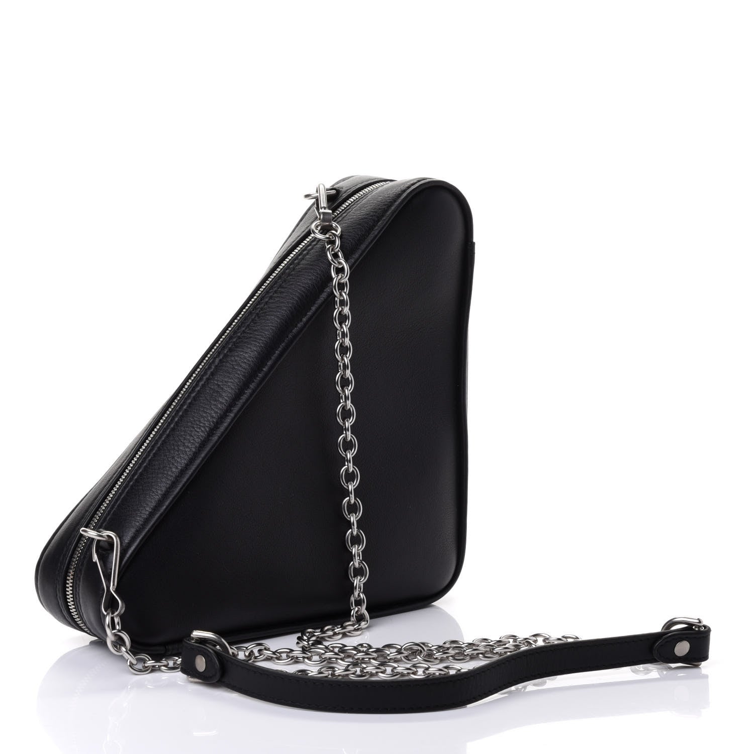 Balenciaga Calfskin Triangle Crossbody XS Black 2 of 4