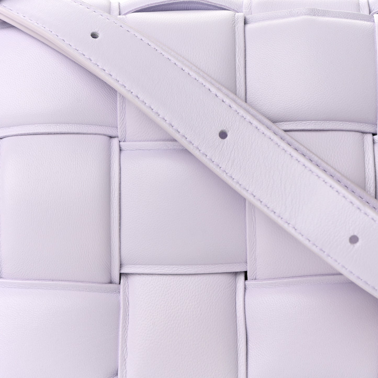 Nappa Maxi Intreccio Padded Cassette Crossbody Bag Chalk