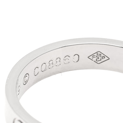 Cartier 18K White Gold 3.5mm LOVE Wedding Band Ring 49 4.75 5 of 5