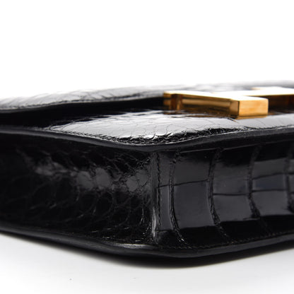 Hermes Shiny Alligator Constance 23 Black 6 of 25