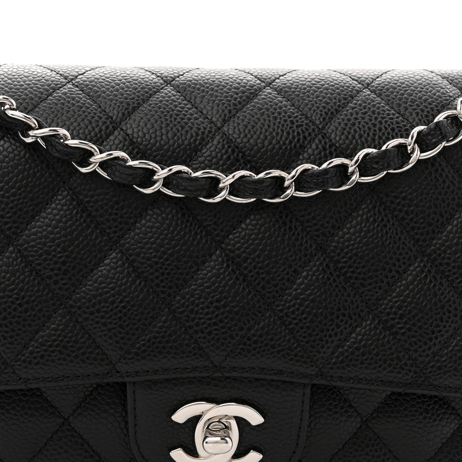 Chanel Caviar Quilted Medium Double Flap Black 8 of 11