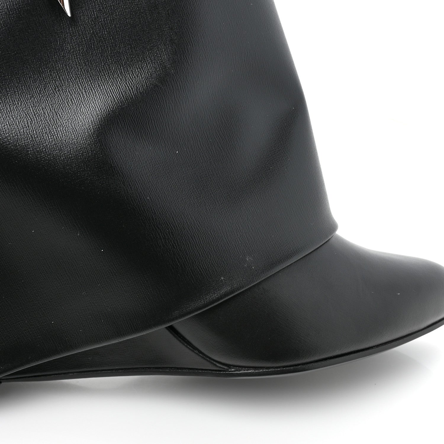 Givenchy Grained Calfskin Shark Lock Ankle Boots 38.5 Black 9 of 9