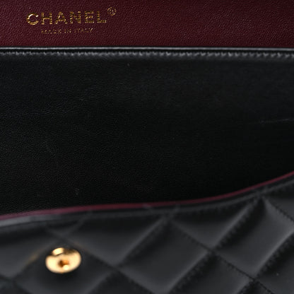 Chanel Lambskin Quilted Jumbo Double Flap Black 10 of 14