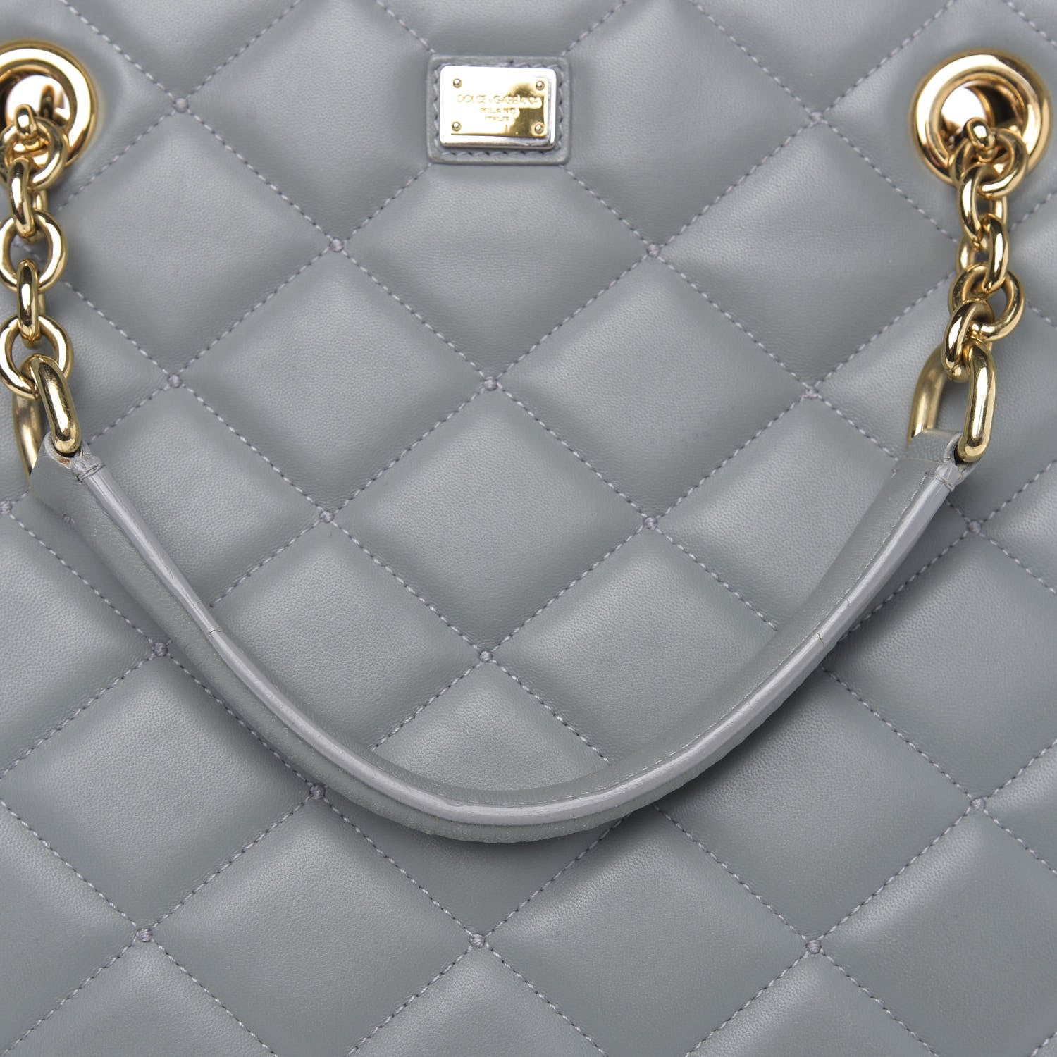 Dolce & Gabbana Lambskin Quilted Tote Grey 16 of 16