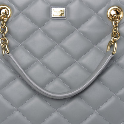 Dolce & Gabbana Lambskin Quilted Tote Grey 16 of 16