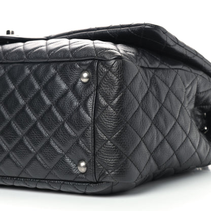 Chanel Calfskin Quilted XXL Travel Flap Bag Black 6 of 9