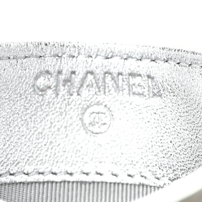 Chanel Gradient Metallic Calfskin Quilted Card Holder Silver Blue Yellow Purple 6 of 7