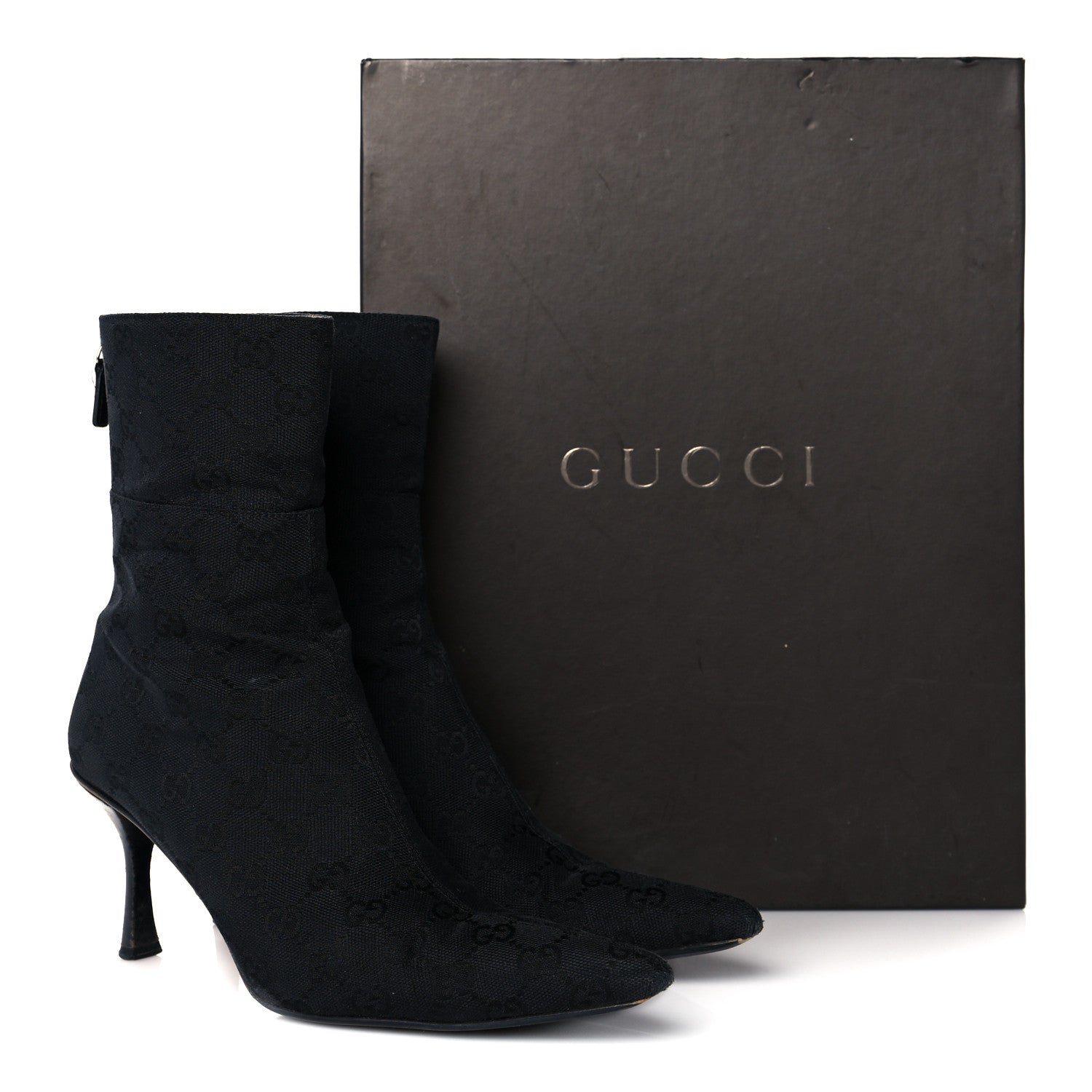 Gucci Monogram Tess S Gomma Boots 8.5 Black 12 of 12