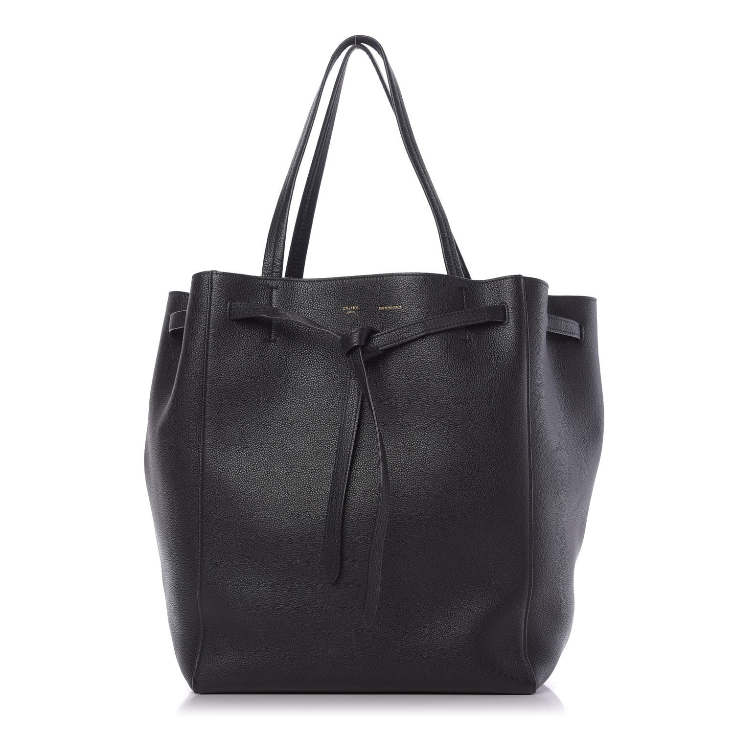Celine Soft Grained Calfskin Medium Belt Cabas Phantom Black 1 of 9