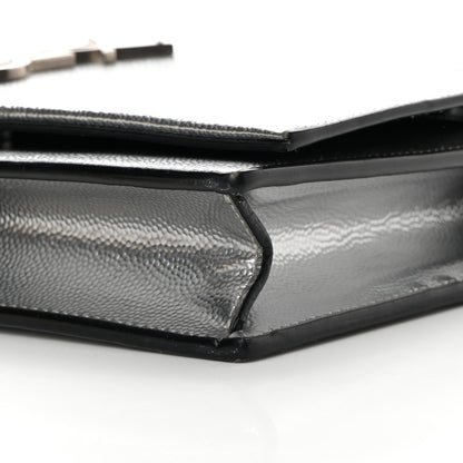 Saint Laurent Grain De Poudre Clasic Kate Monogram Tassel Chain Wallet Argento 10 of 15