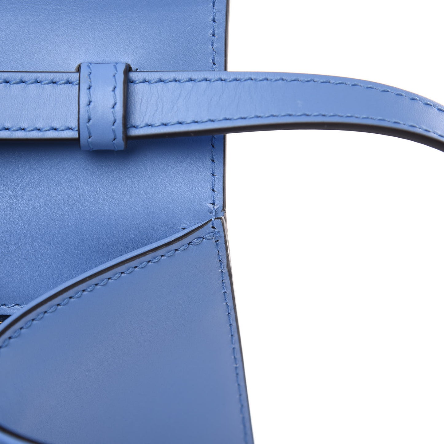 Calfskin Embroidered Medium Sylvie Top Handle Bag Clear Sky Blue