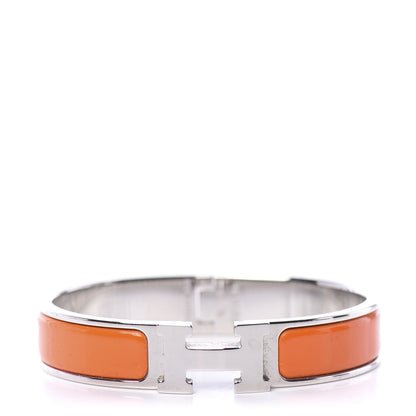 Hermes Enamel Narrow Clic Clac H Bracelet PM Orange 1 of 5