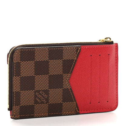 Louis Vuitton Damier Ebene Recto Verso Card Holder Red 3 of 6