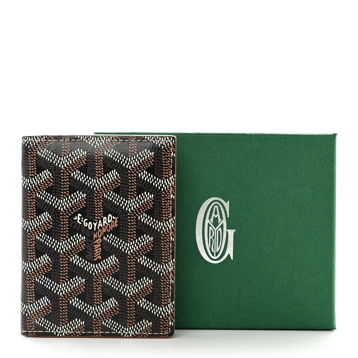 Goyardine Saint Marc Card Holder Black Gold