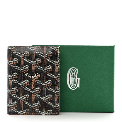 Goyard Goyardine Saint Marc Card Holder Black Gold 9 of 9