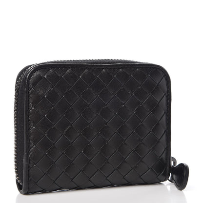 Bottega Veneta Nappa Intrecciato Zip Around Coin Purse Black 3 of 7