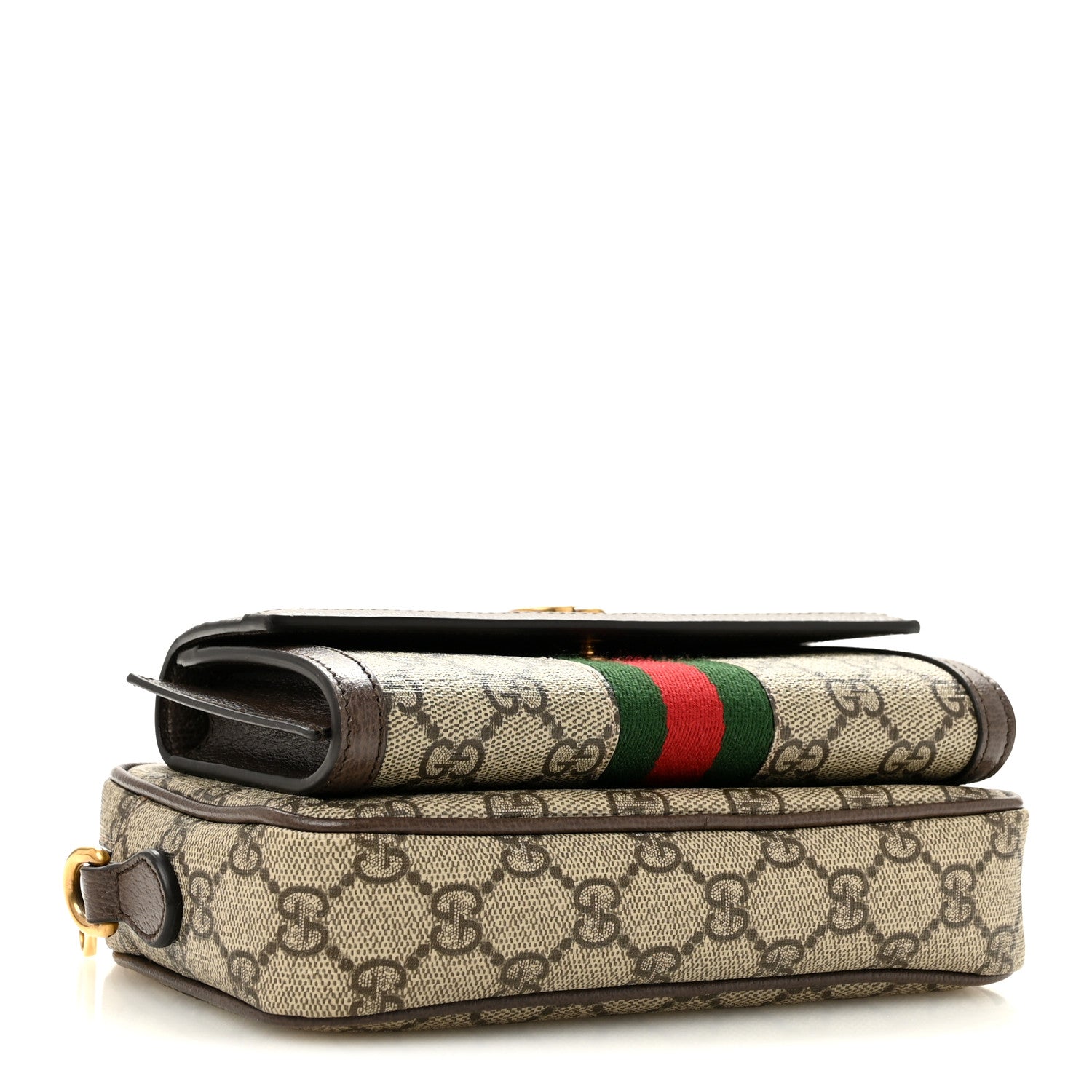 Gucci GG Supreme Monogram Web Mini Ophidia Bag Beige Ebony 4 of 12