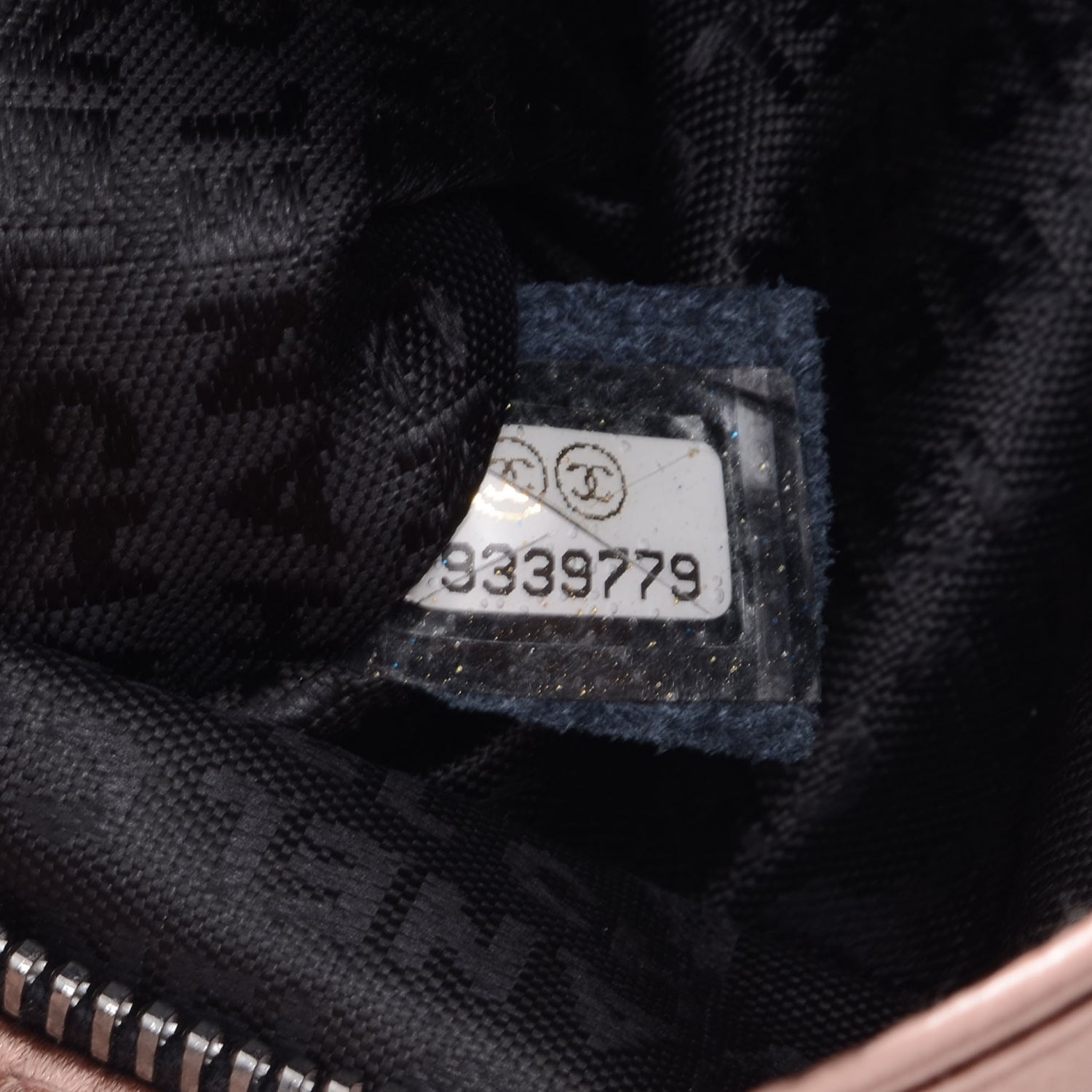 Chanel Satin Icon Cosmetic Pouch Pink Black 7 of 7
