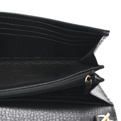 Gucci Dollar Calfskin GG Supreme Monogram Petite GG Marmont Wallet Chain Bag Black Beige Ebony 5 of 11