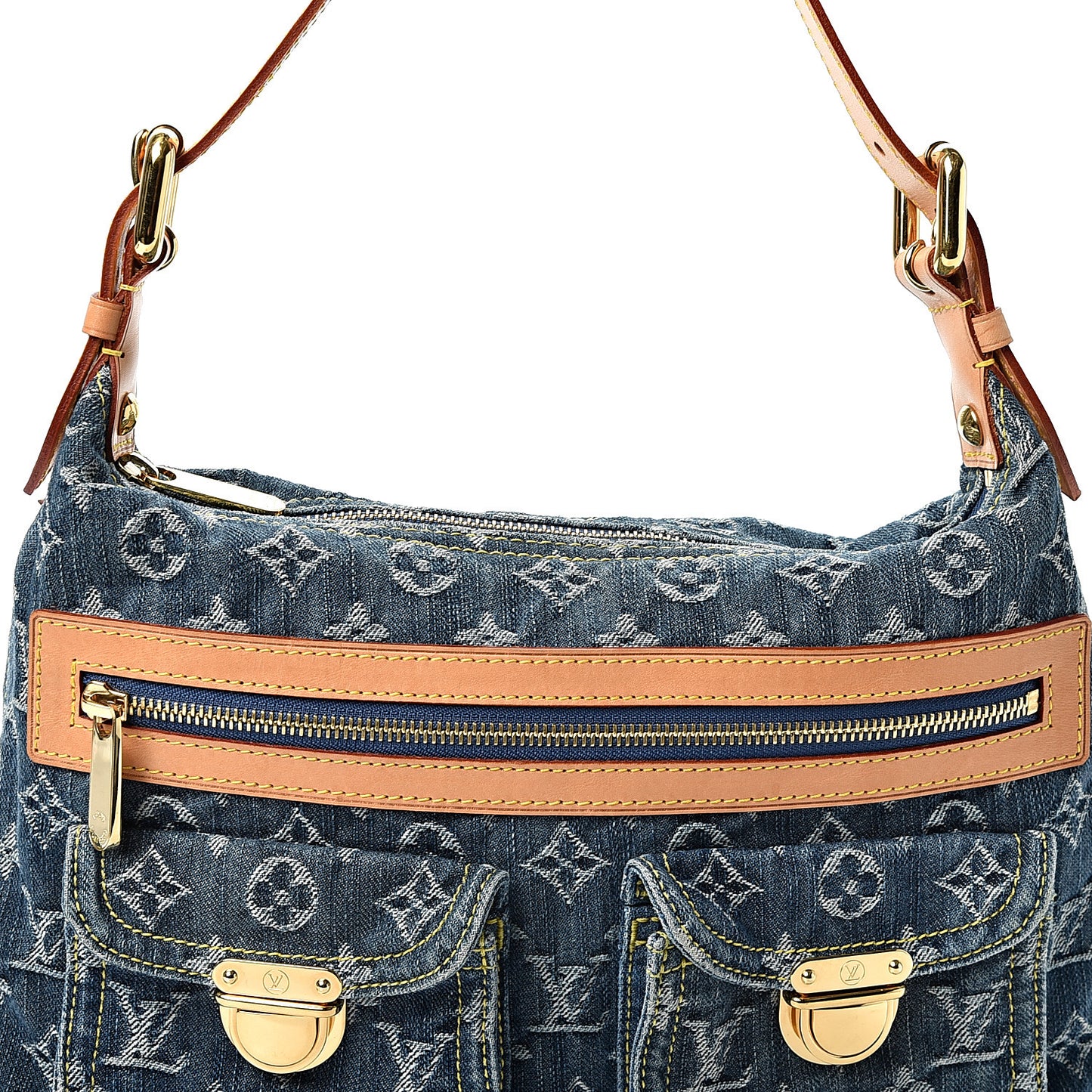 Monogram Denim Baggy PM Blue