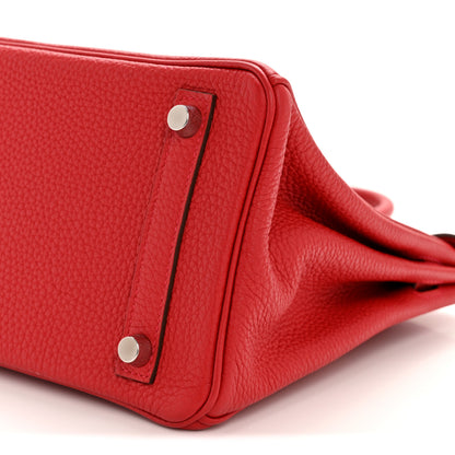 Hermes Togo Verso Birkin 25 Rouge Casaque Rouge H 10 of 13