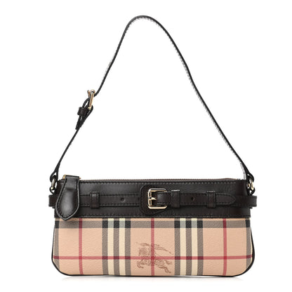Burberry Haymarket Check Belt Shoulder Bag Chocolate 1 of 4