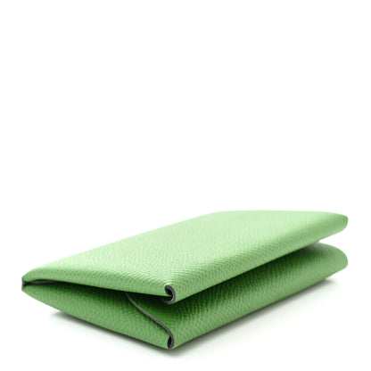 Hermes Epsom Calvi Duo Card Case Vert Yucca 4 of 9