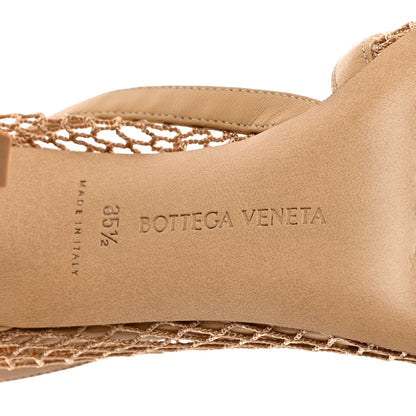 Bottega Veneta Mesh Nappa Chunky Chain Sandals 35.5 Beige Pony 5 of 8